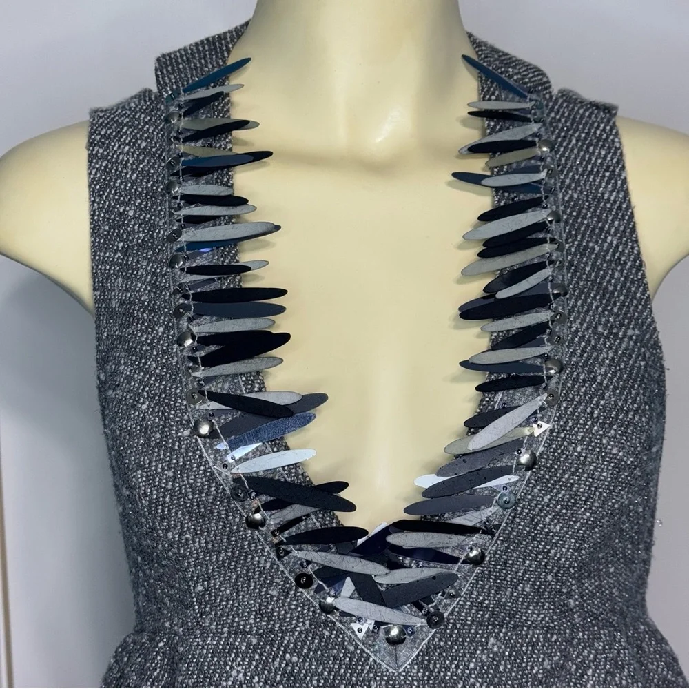 Anna Sui for Target Gossip Girls Collection Elegant Gray Sleeveless Dress 3 XS - Picture 16 of 16